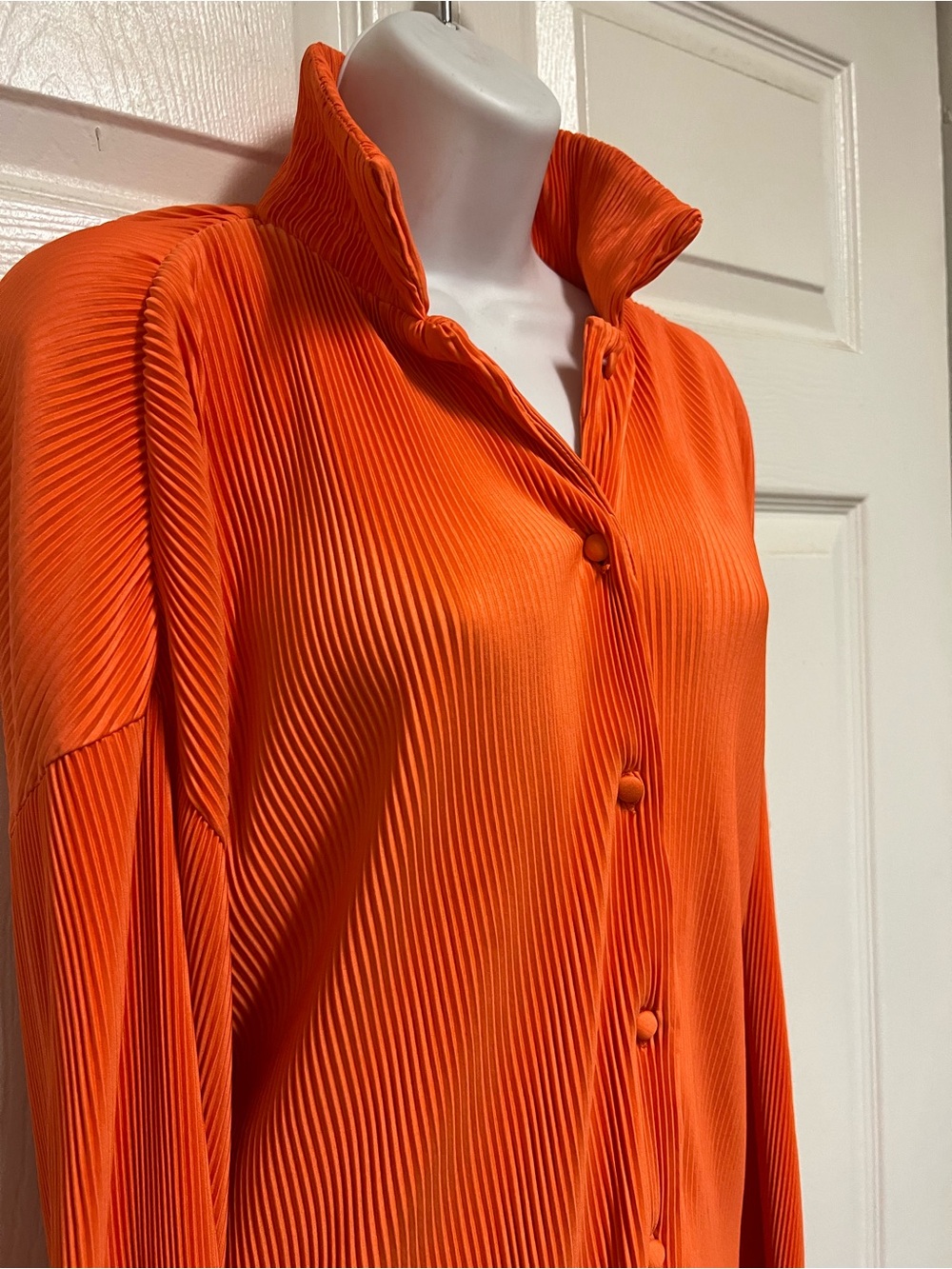 Fashion Nova Orange Two Piece Plisse Pants Set - Picture 10 of 12